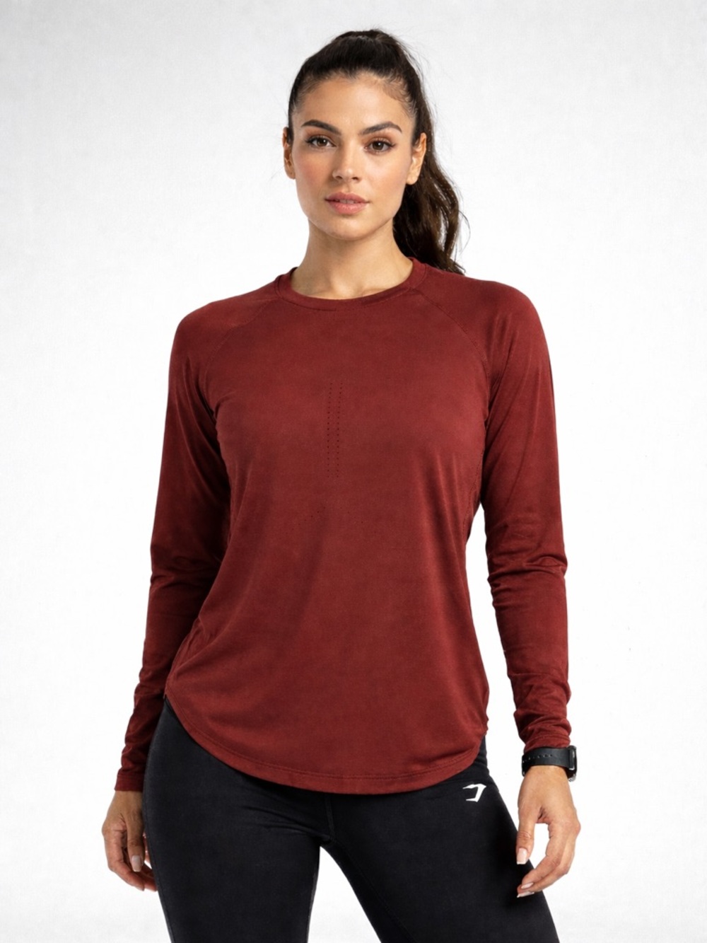 Gymshark Burgundy Long Sleeve Top